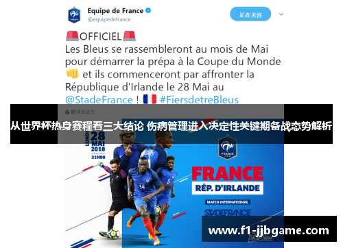 从世界杯热身赛程看三大结论 伤病管理进入决定性关键期备战态势解析