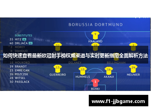 如何快速查看最新欧冠射手榜权威渠道与实时更新指南全面解析方法